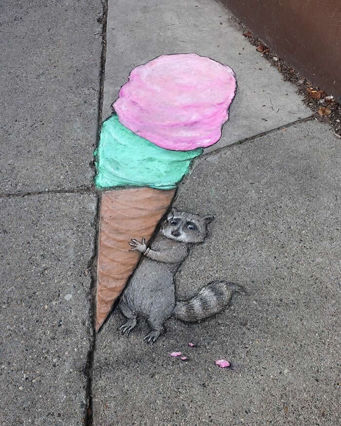 Magical Sidewalk Artworks by David Zinn That Bring Streets to Life