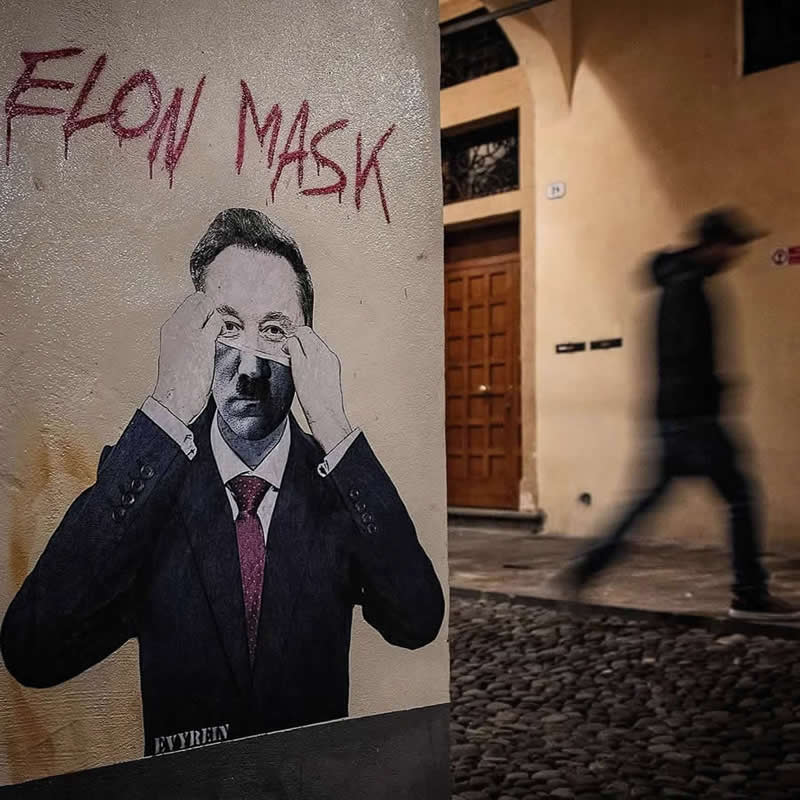 Elon Mask - Padua, Italy - Street Art Masterpieces Around the World