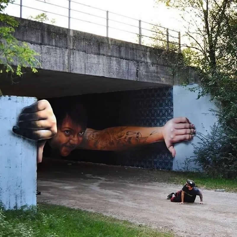 Cosimo Caiffa The pieces are located in Italy in the cities Nerviano, Milan and Porto Viro - Street Art Masterpieces Around the World