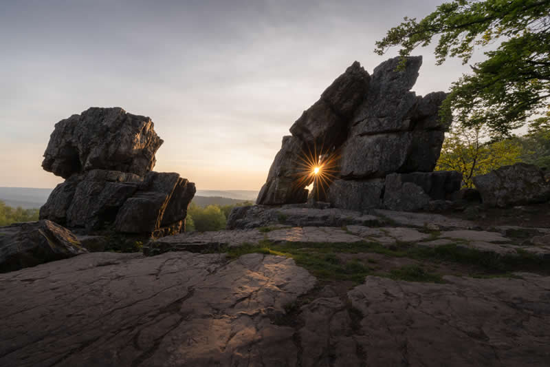 Rock sundial by Sebastien Kech, France - Nature Photos from the Chromatic Photography Awards