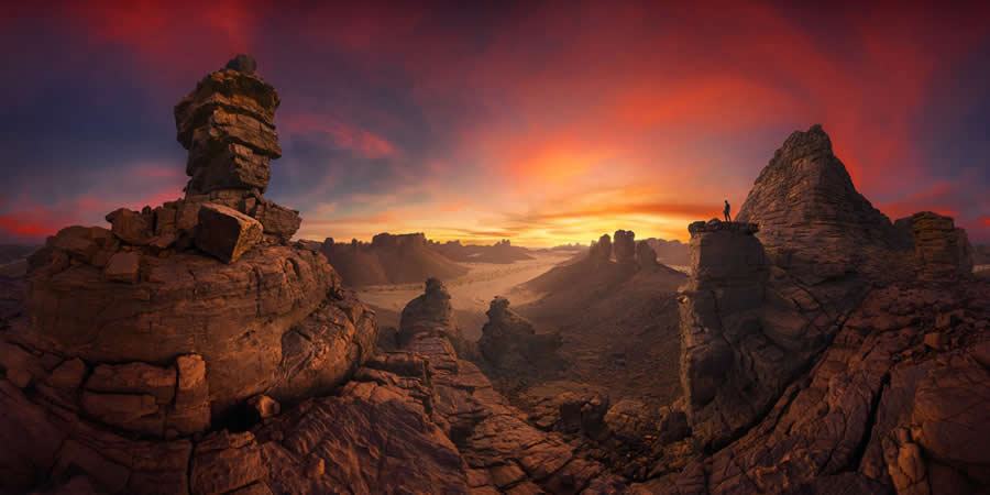 Last Fireworks, Algeria by Alex Wides, Italy - 2025 Epson International Pano Awards Landscape Winners