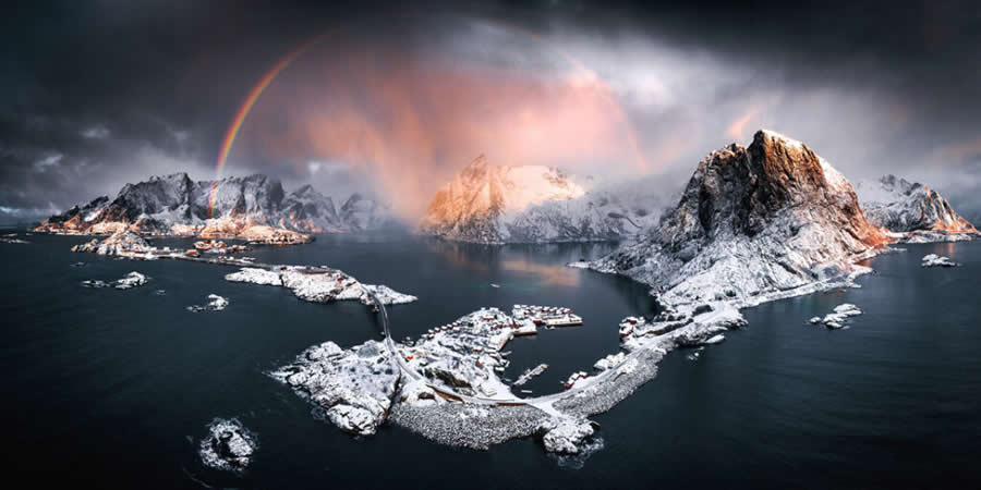 Loften Sunrise, Norway by Stefan Liebermann, Germany - 2025 Epson International Pano Awards Landscape Winners