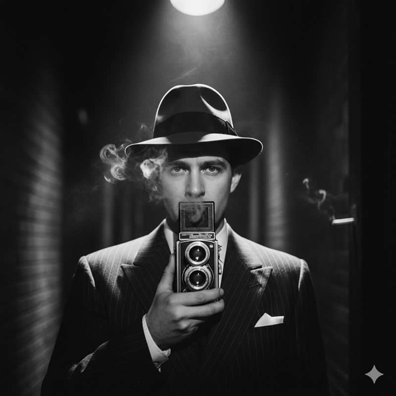 The Hand-Held Prop - Gemini AI Prompts for Creating Black and White Portraits