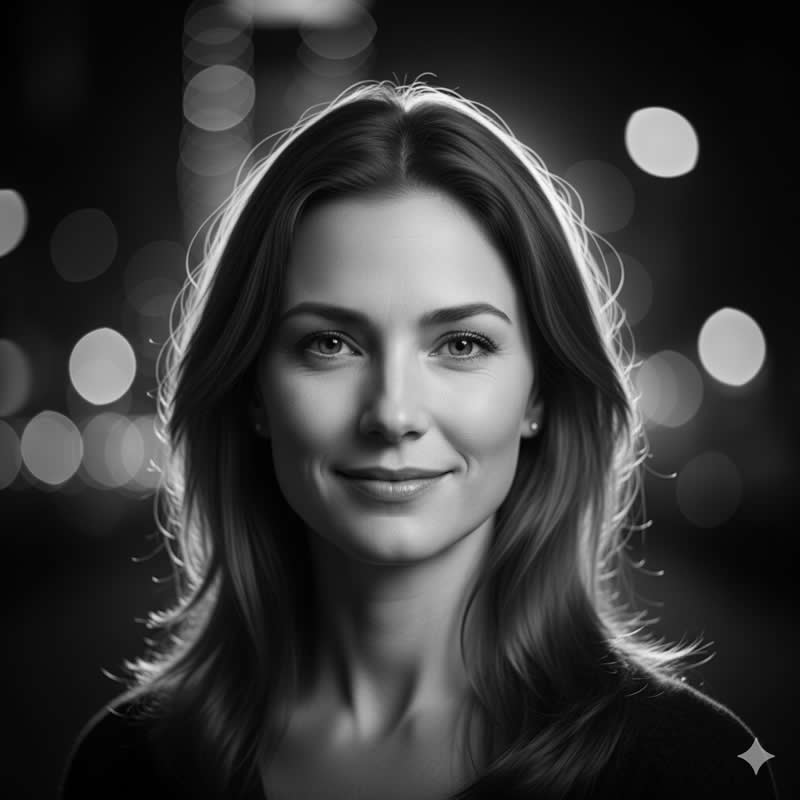 Portrait Lens Depth - Gemini AI Prompts for Creating Black and White Portraits
