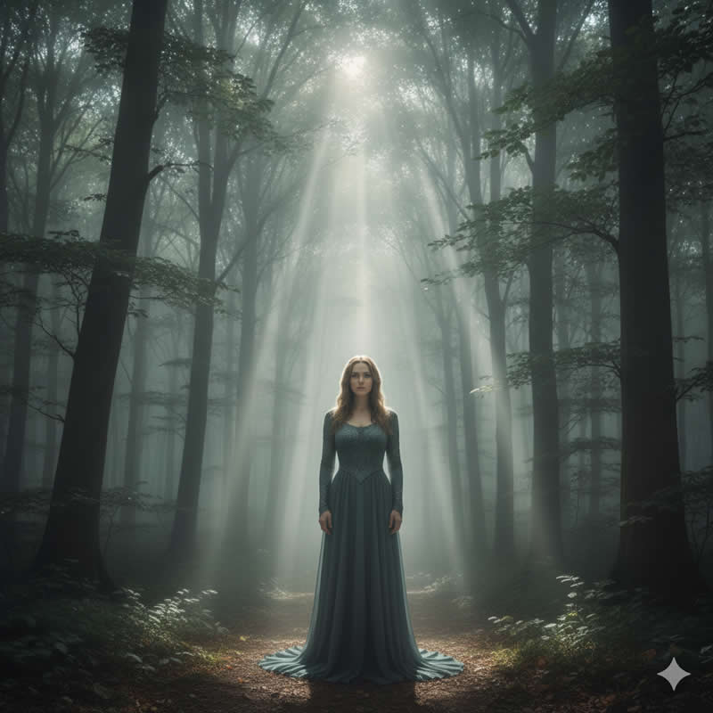 Moody Forest Saga - Google Gemini AI Prompts That Deliver a Hollywood Cinematic Portrait