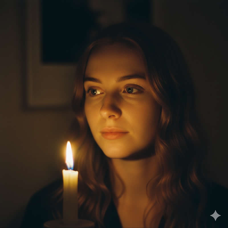 Soft Candlelight Glow - Google Gemini AI Prompts That Deliver a Hollywood Cinematic Portrait