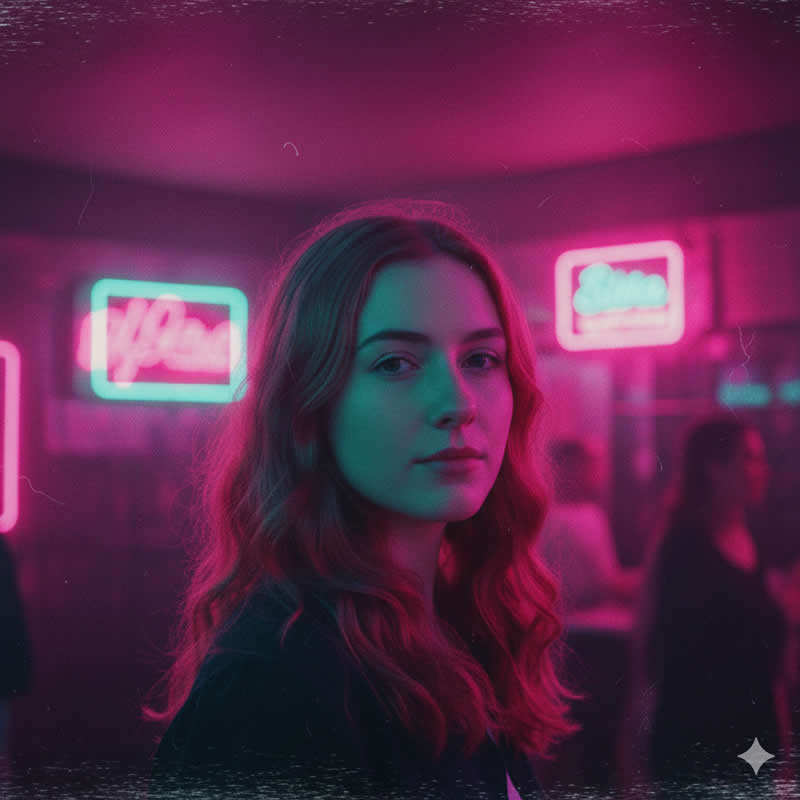 Retro '80s VHS Still - Google Gemini AI Prompts That Deliver a Hollywood Cinematic Portrait
