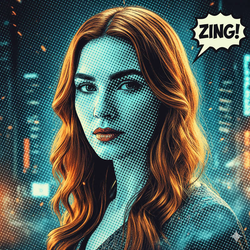 Comic Book Pop Art - Google Gemini AI Prompts That Deliver a Hollywood Cinematic Portrait