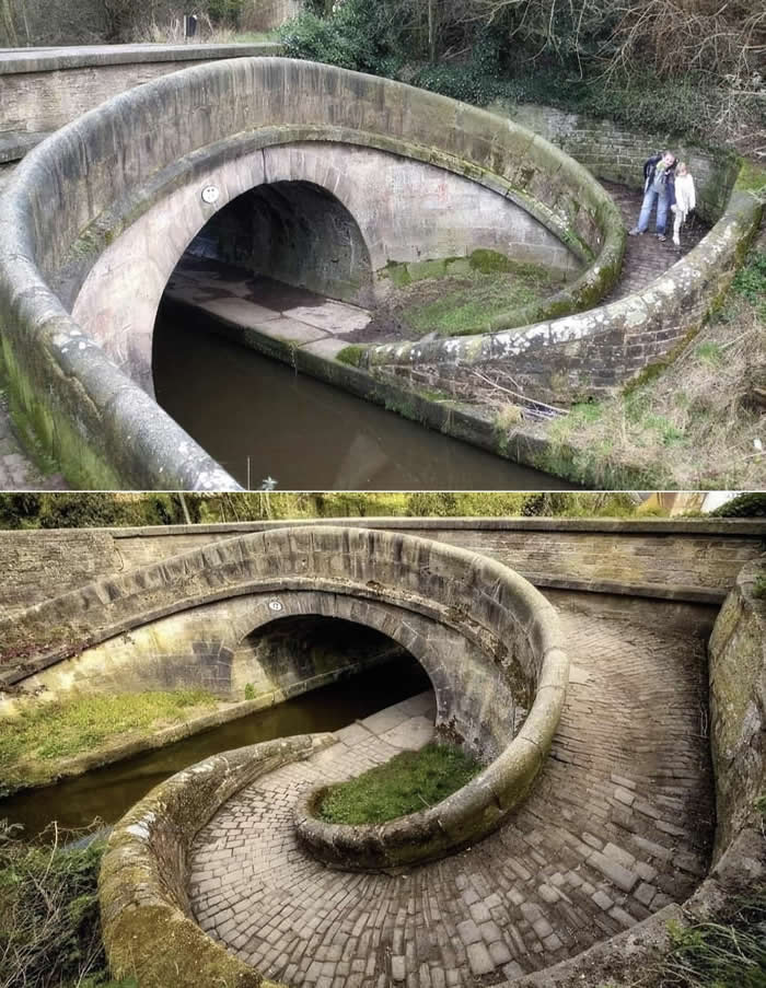 The Snake Bridge crossing the Macclesfield Canal in Astbury village, England. - Hidden Beauty of Our World