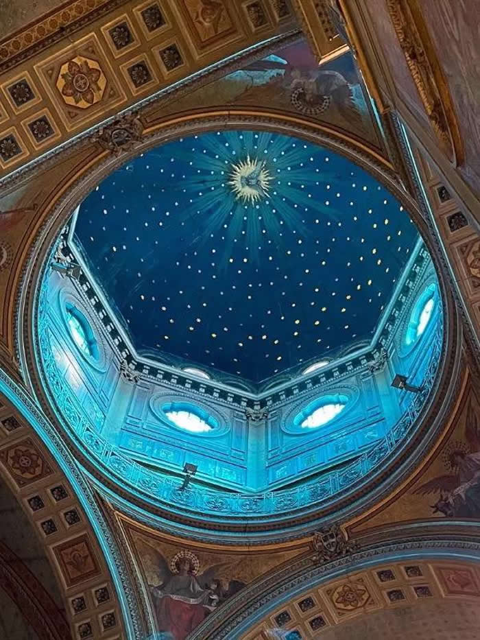 The starry ceiling of the Church of San Gioacchino in Rome. - Hidden Beauty of Our World