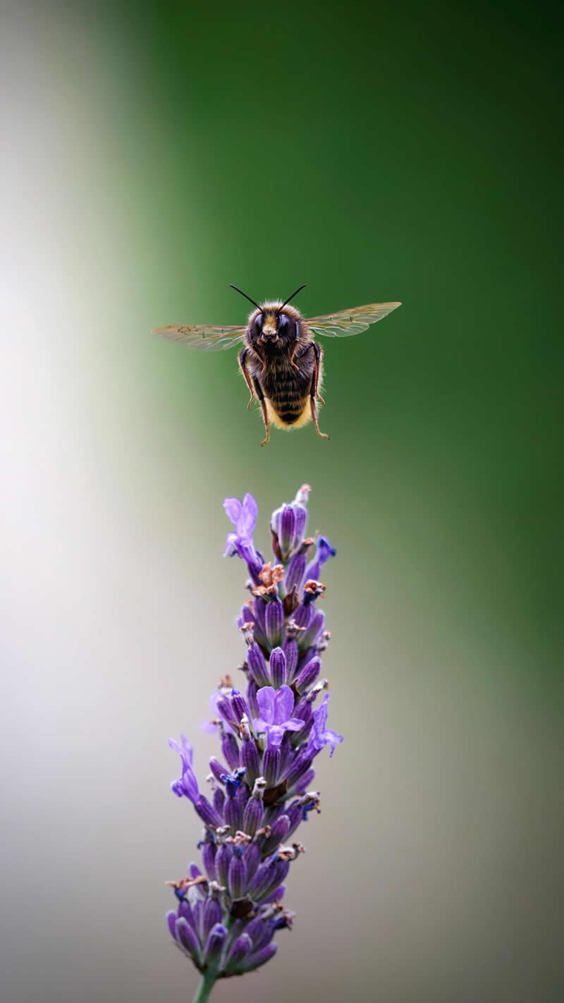 Bumblebee and Lavender - Mesmerizing Macro Photos