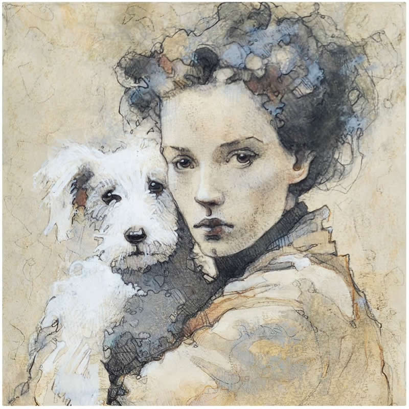 Expressive Mixed Media Portraits by Alberto Mancini