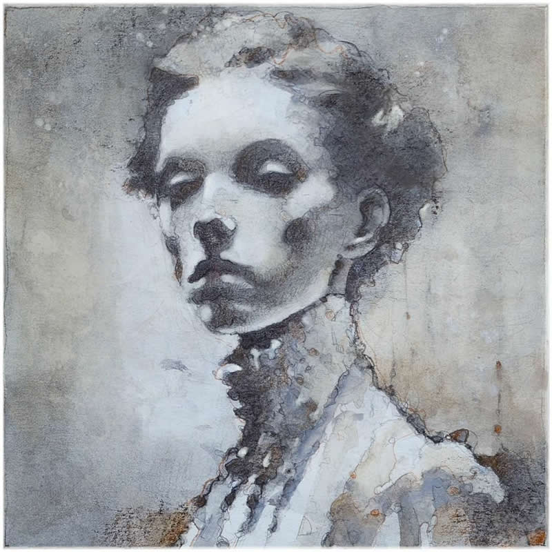 Expressive Mixed Media Portraits by Alberto Mancini