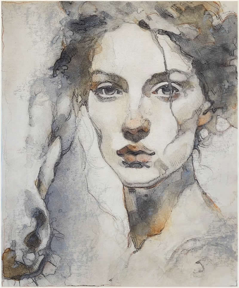 Expressive Mixed Media Portraits by Alberto Mancini