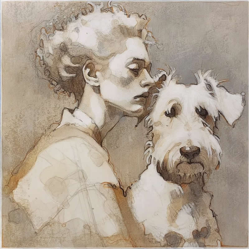 Expressive Mixed Media Portraits by Alberto Mancini