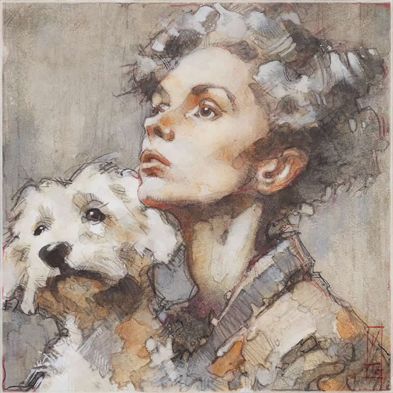 Expressive Mixed Media Portraits by Alberto Mancini