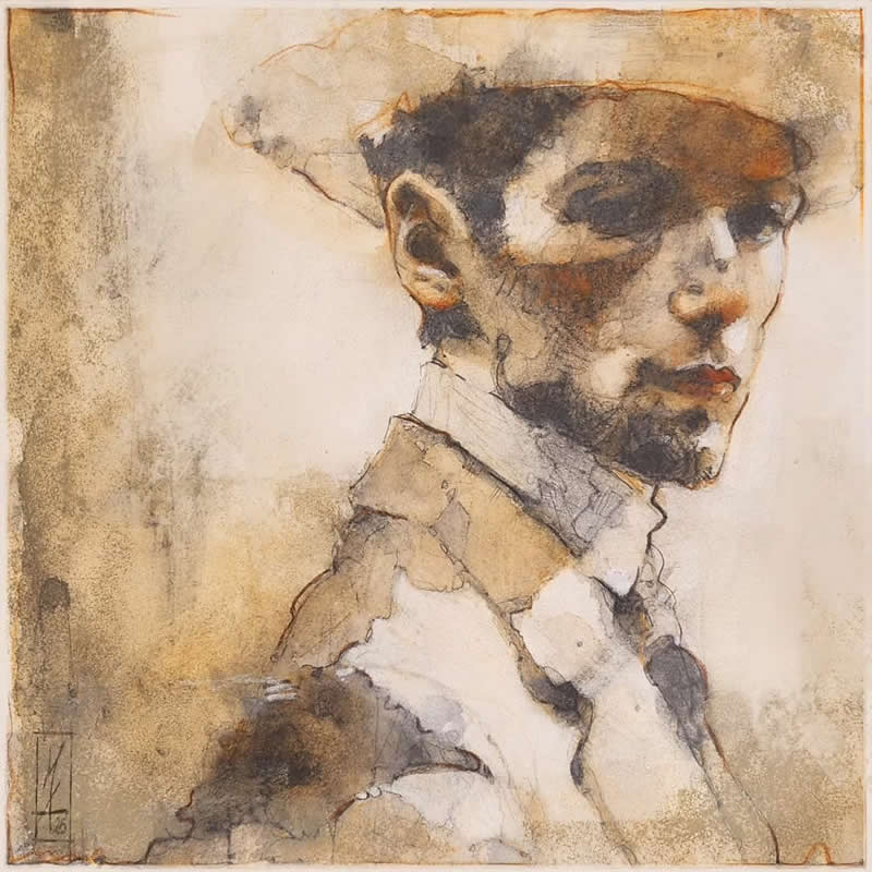 Expressive Mixed Media Portraits by Alberto Mancini