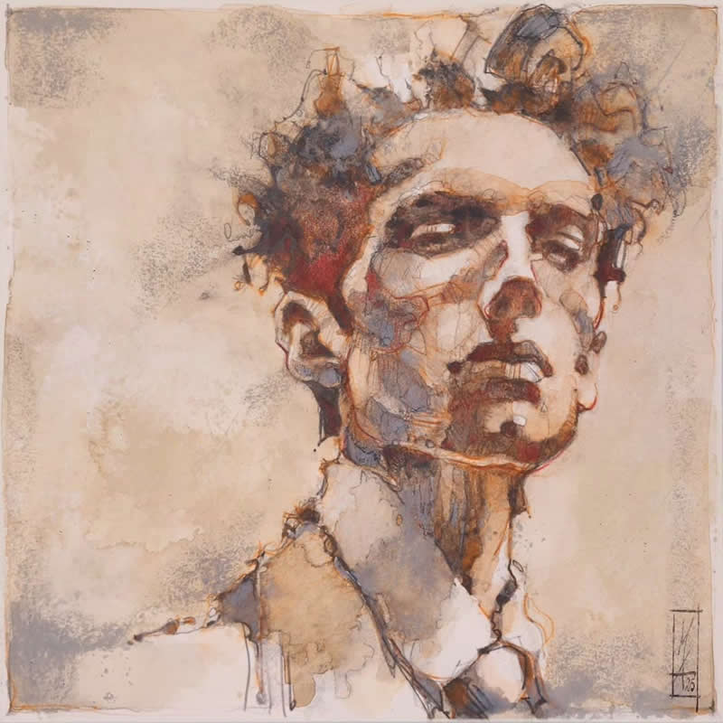 Expressive Mixed Media Portraits by Alberto Mancini