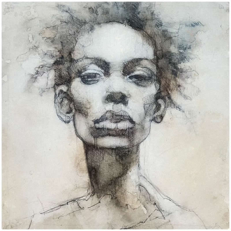 Expressive Mixed Media Portraits by Alberto Mancini