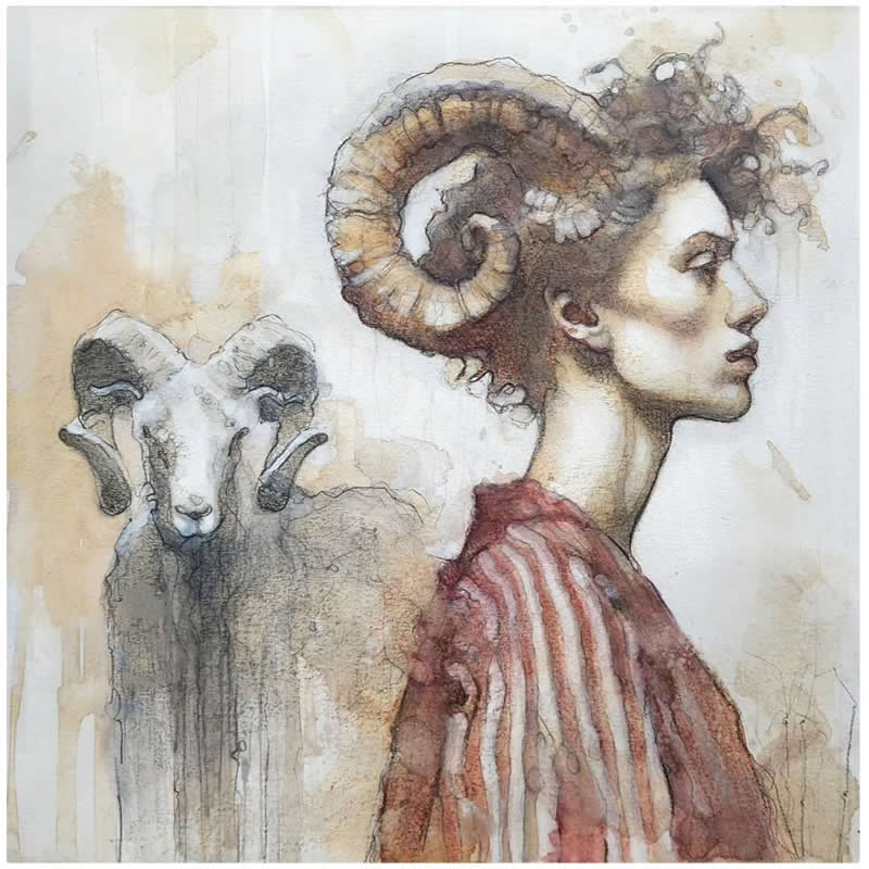 Expressive Mixed Media Portraits by Alberto Mancini