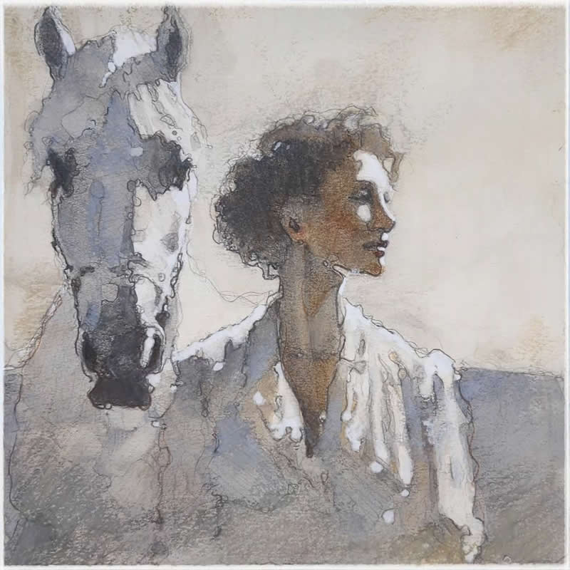 Expressive Mixed Media Portraits by Alberto Mancini