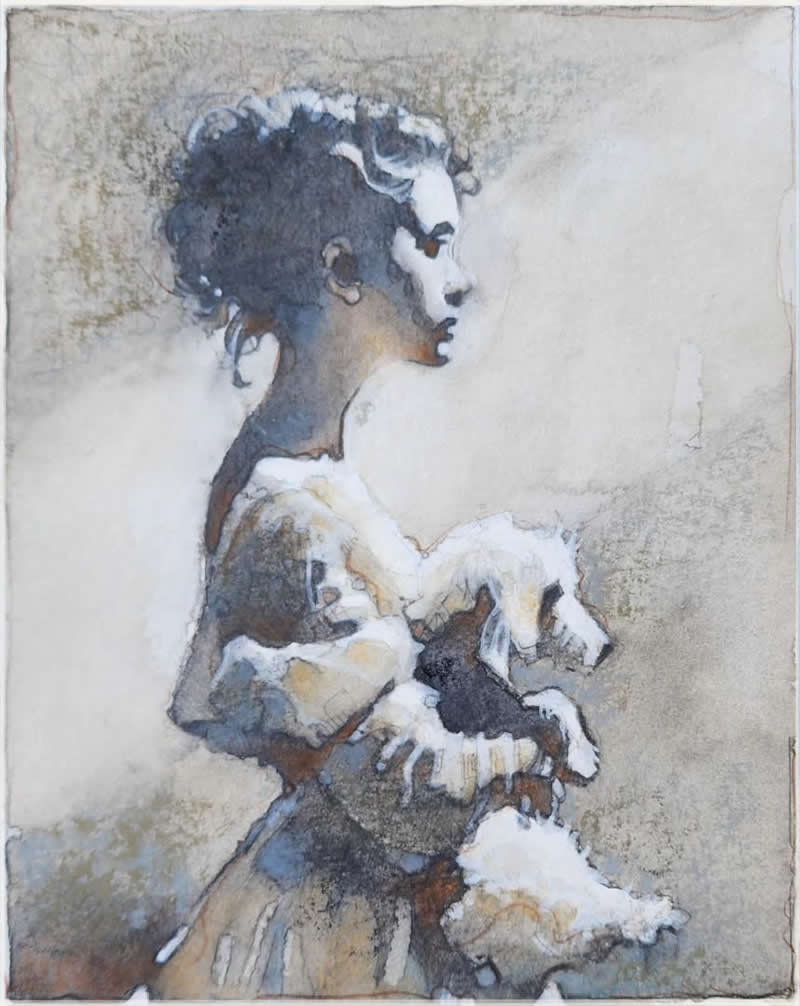 Expressive Mixed Media Portraits by Alberto Mancini