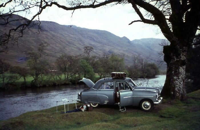 The In-Laws’ Family Car, On Holidays In Scotland In The 60s - Throwback Vacation Photos Goold Old Days