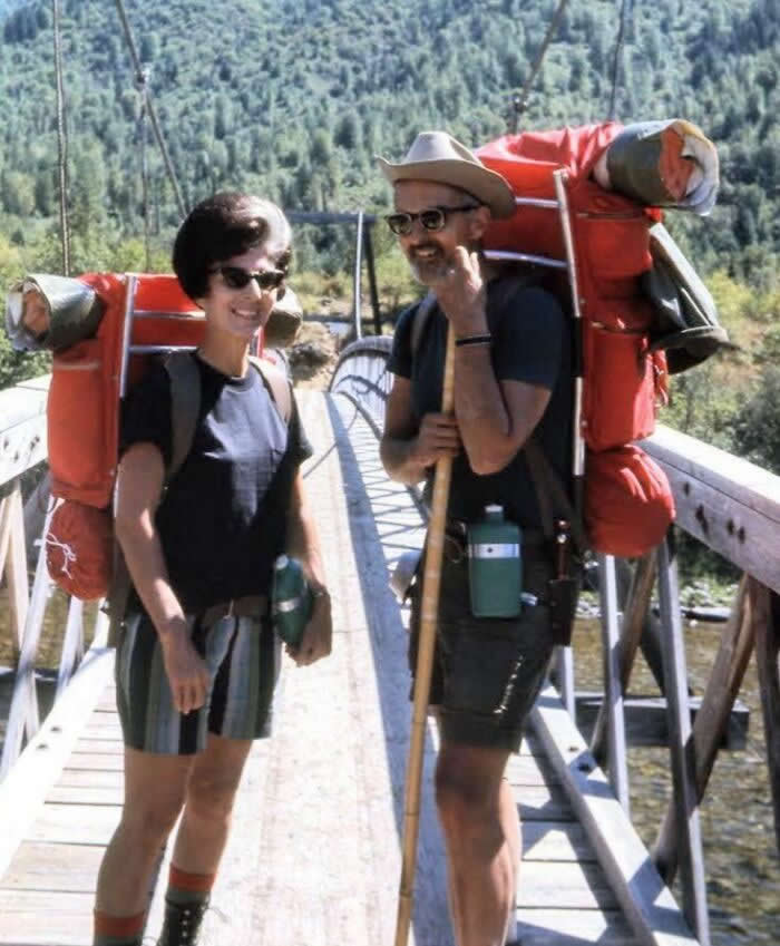 My Mother Has Nary A Hair Out Of Place After A 4 Day Backpacking Trip Into The Wilderness… A Shout Out To Breck Hairspray. My Parents 1969 - Throwback Vacation Photos Goold Old Days
