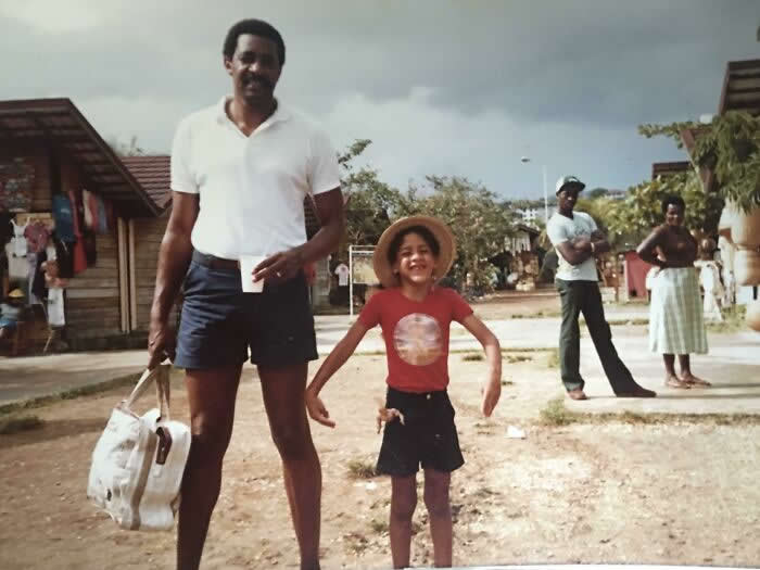 My Dad Tolerating My Weirdness While On Vacation In Jamaica 1984 - Throwback Vacation Photos Goold Old Days