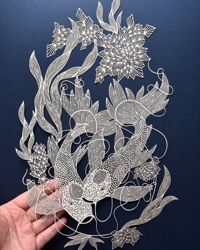 Paper Artworks by Pippa Dyrlaga That Transform Flora and Fauna