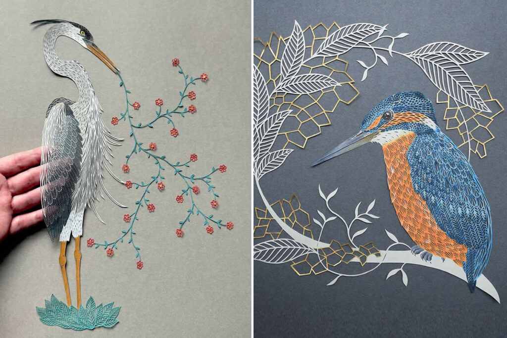 Paper Artworks by Pippa Dyrlaga That Transform Flora and Fauna