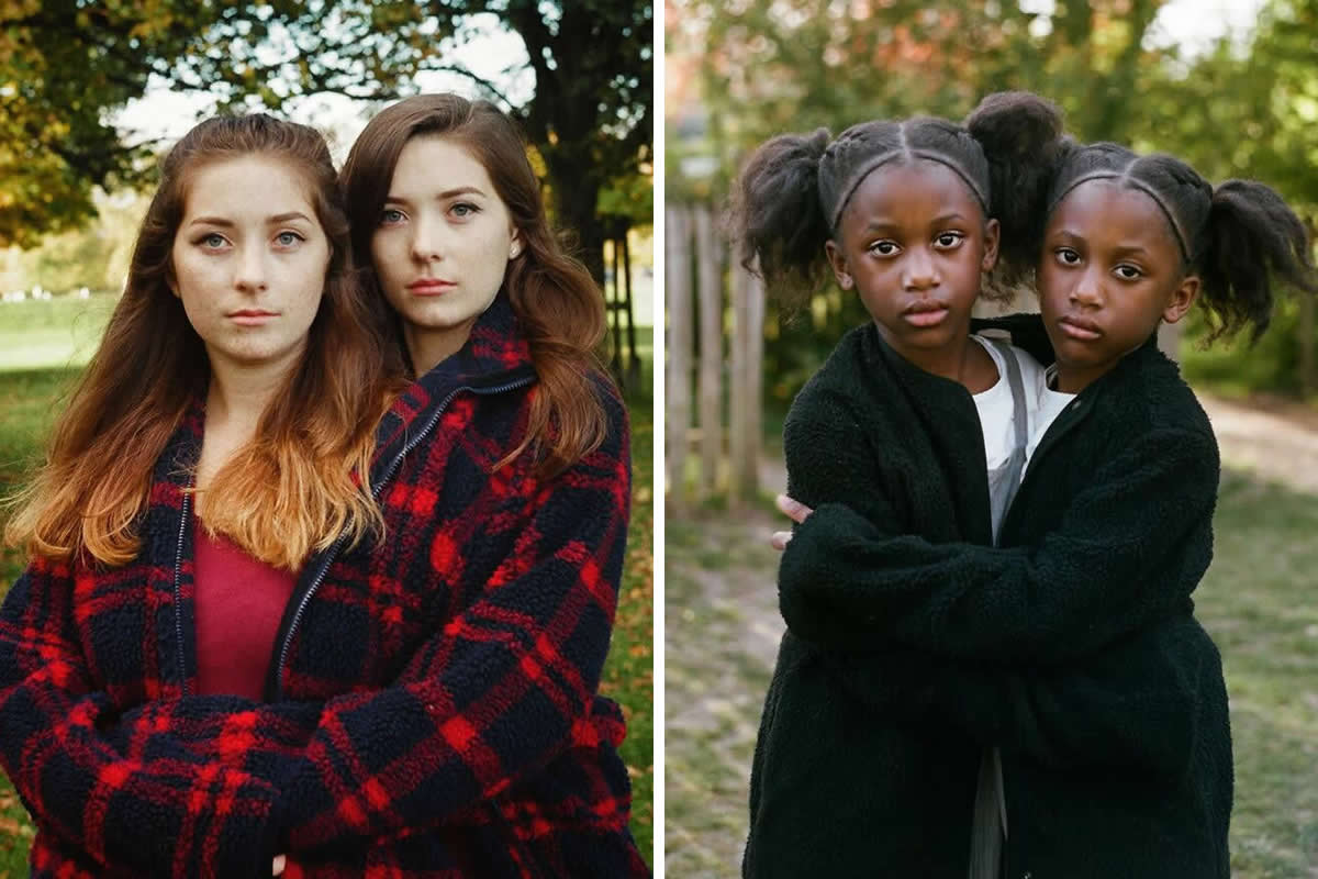 Beautiful Twin Portraits by Eleonora Collini