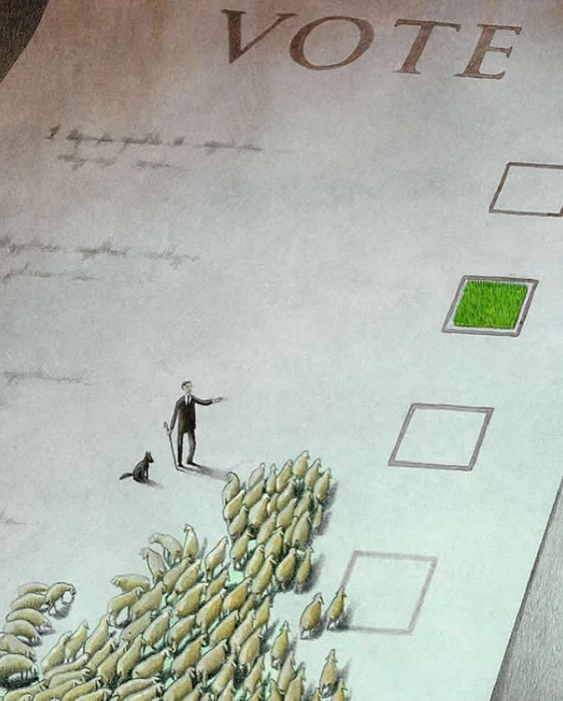 Satirical Illustrations by Pawel Kuczynski