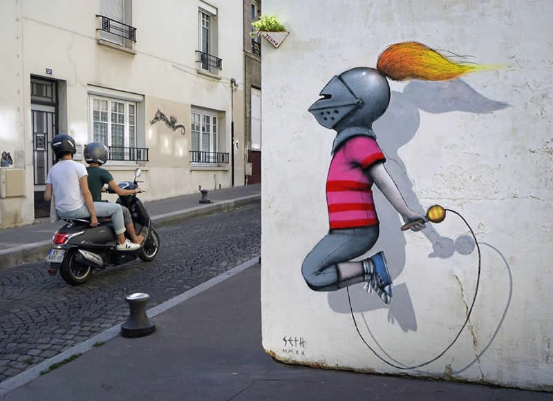 Wall in Paris, France - Incredible Street Murals Around the World