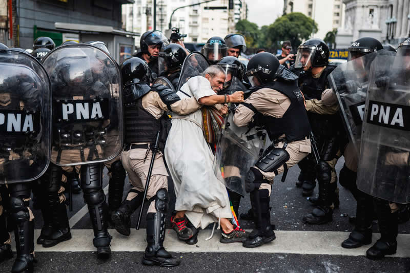 Police repression against retirees by Tadeo Bourbon - Sublime Photo Awards 2025 Winners