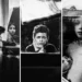 Black and white portraits of thoughtful children by a window