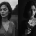 Two AI generated black and white female portraits