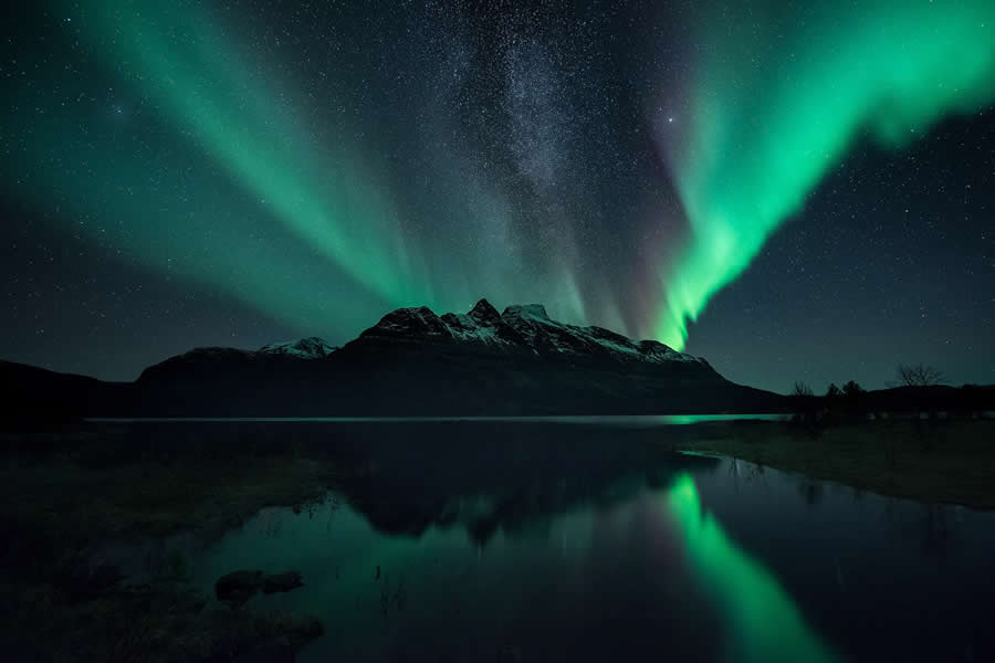 Northern Lights Dancing Over Lofoten by Christian Hoiberg