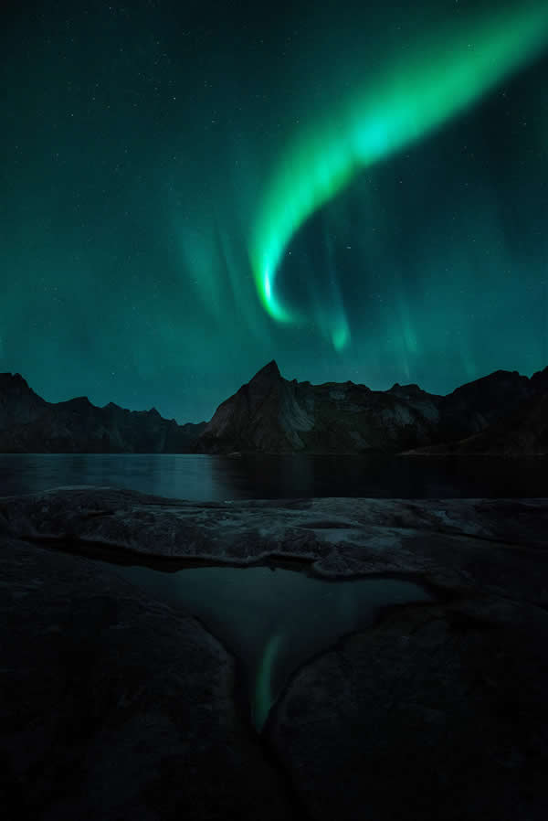 Northern Lights Dancing Over Lofoten by Christian Hoiberg