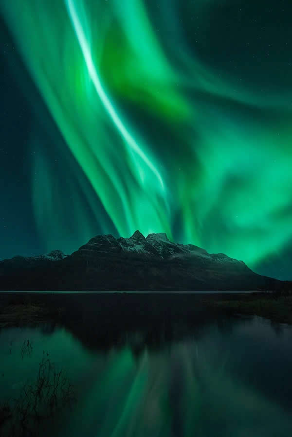 Northern Lights Dancing Over Lofoten by Christian Hoiberg