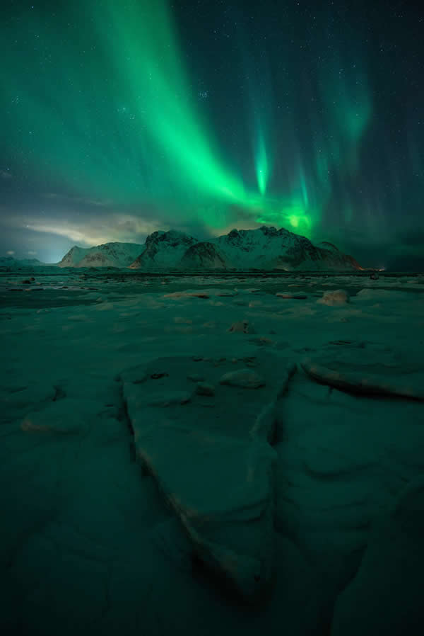 Northern Lights Dancing Over Lofoten by Christian Hoiberg
