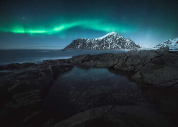 Northern Lights Dancing Over Lofoten by Christian Hoiberg