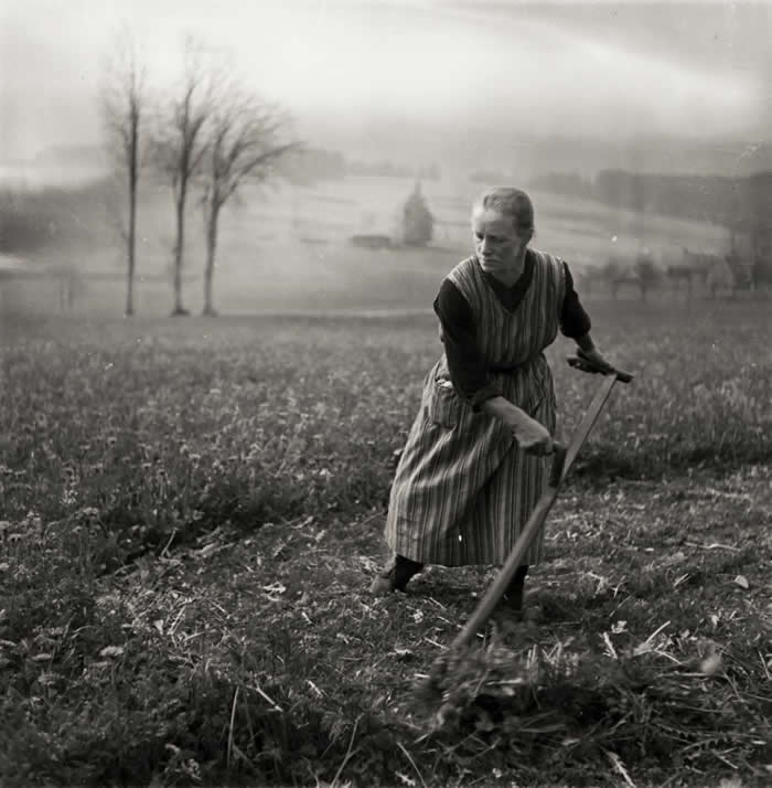 Mower, Schwarzenburg, Switzerland, ca. 1930 - Iconic Black and White Photos from Greatest Photographers