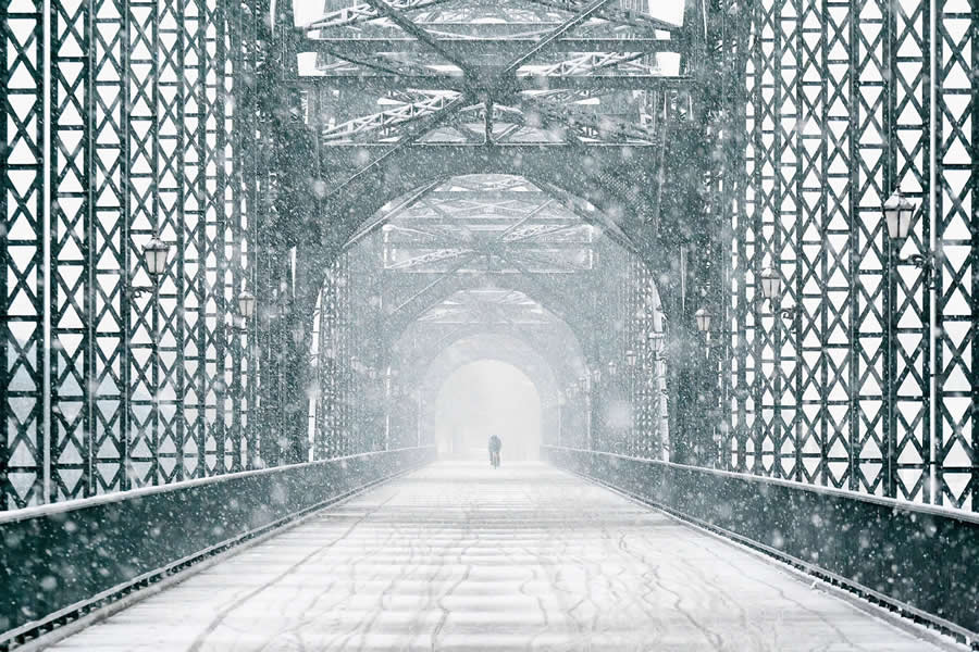 Blizzard in Hamburg by Alexander Schönberg