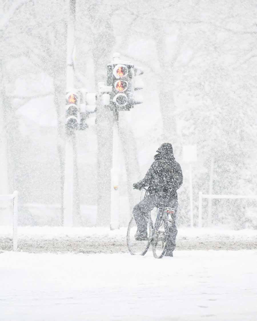Blizzard in Hamburg by Alexander Schönberg