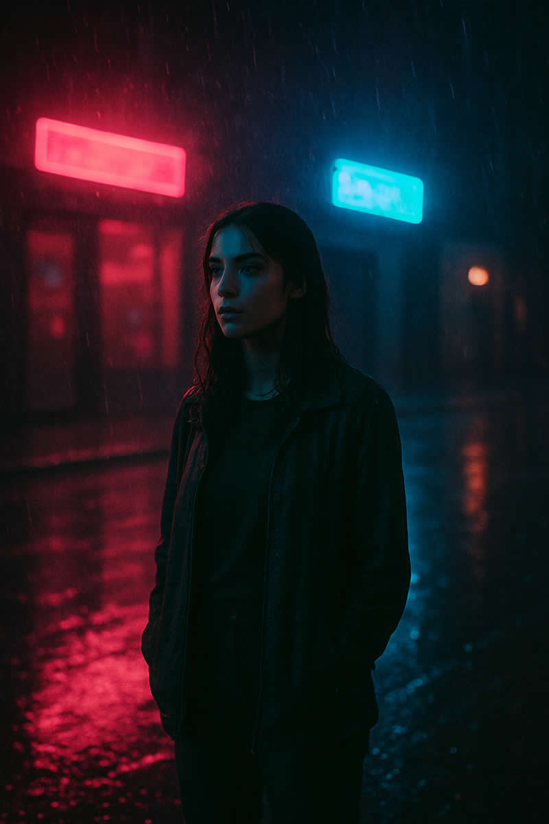 Neon Dreams - ChatGPT AI Prompts to Create Colorful Cinematic Style Portraits