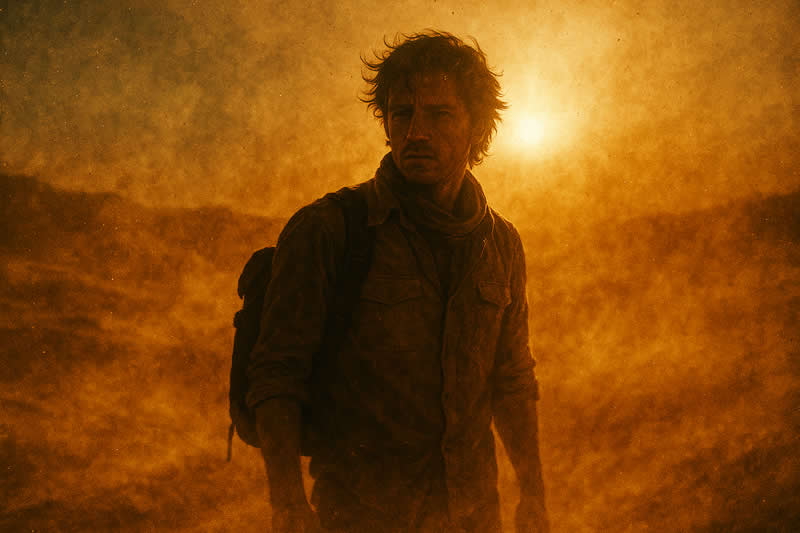 Desert Sun Drama - ChatGPT AI Prompts to Create Colorful Cinematic Style Portraits