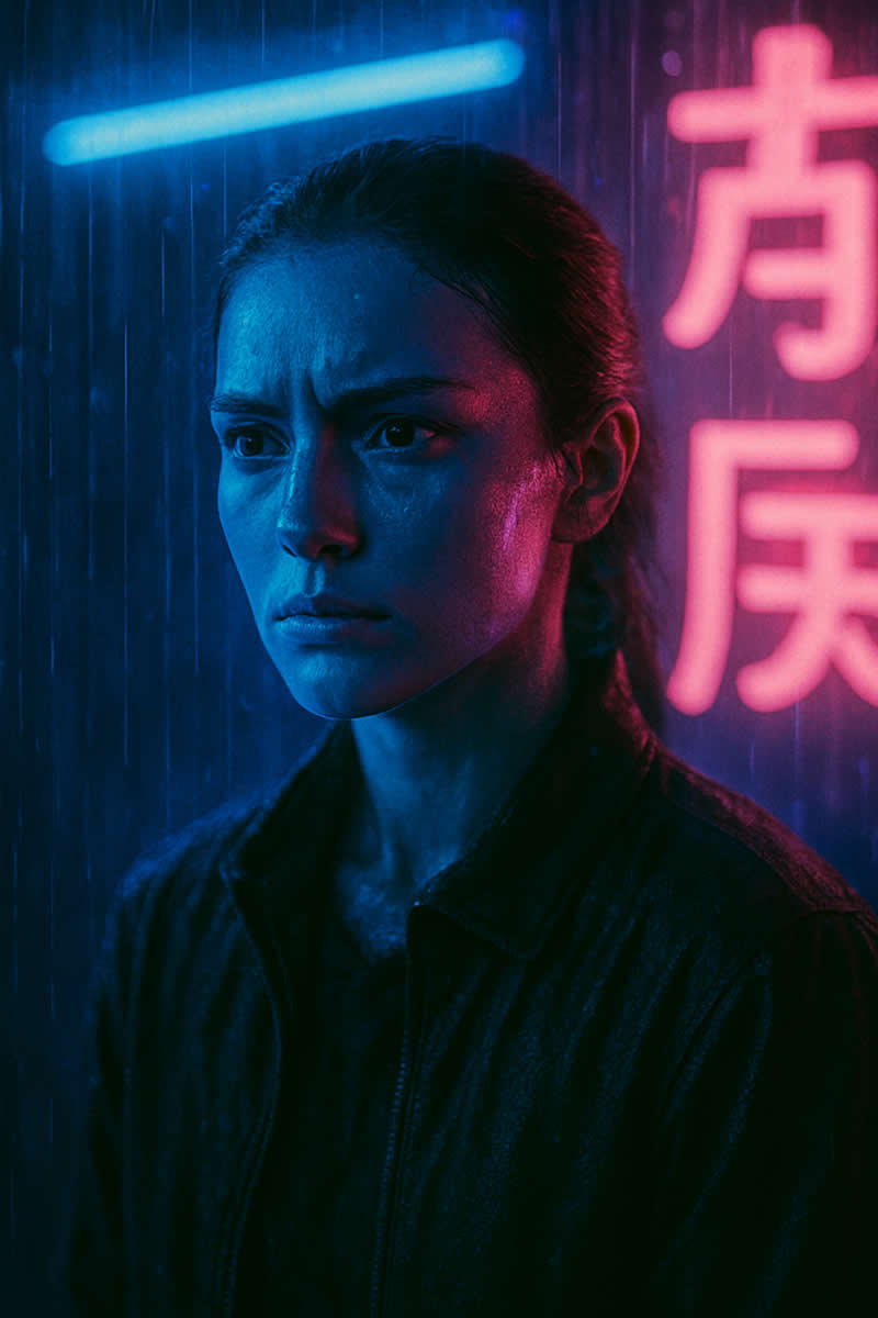 Cyberpunk Color Burst - ChatGPT AI Prompts to Create Colorful Cinematic Style Portraits