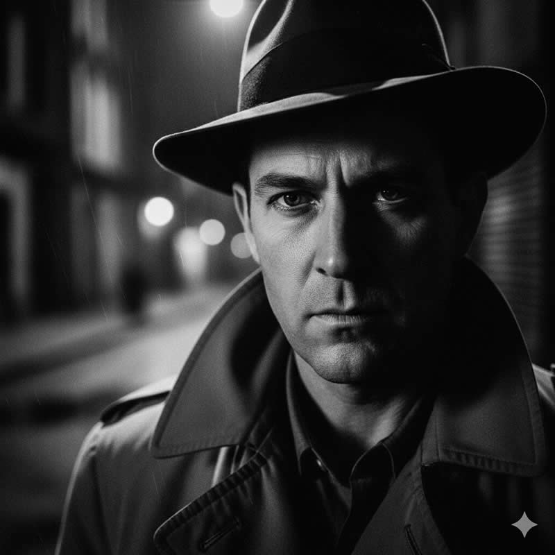 The Detective’s Office - Gemini AI Prompts for High-Contrast Cinematic Portraits
