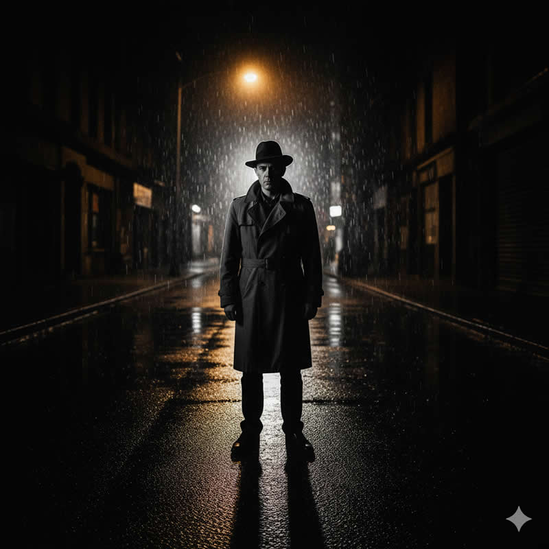 The Streetlamp Halo - Gemini AI Prompts for High-Contrast Cinematic Portraits